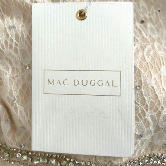 Mac Duggal Evening Gown 11306 Beaded White 16 - Picture 8 of 9